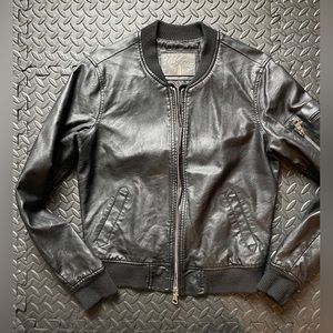 Black faux leather jacket